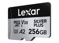 Miniatyrbild 3 av 5: Lexar Professional SILVER PLUS, 256 GB, MicroSDXC, UHS-I, 205 MB/s, 150 MB/s, Class 3 (U3)