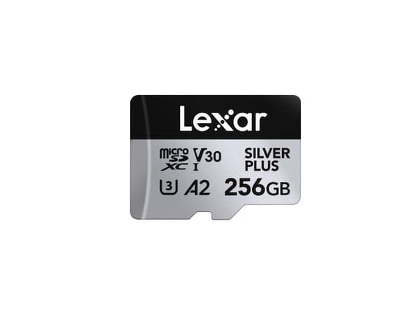 Lexar Professional SILVER PLUS, 256 GB, MicroSDXC, UHS-I, 205 MB/s, 150 MB/s, Class 3 (U3)