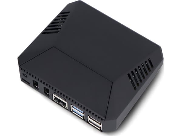 Argon40 Argon ONE V3 M.2 NVMe PCIe-deksel for Raspberry Pi 5 - med vifte og kjøleribbe - aluminium - svart}