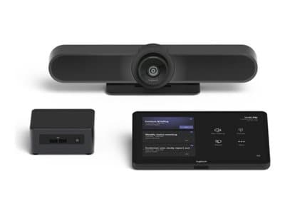 Logitech Small Microsoft Teams Rooms with Tap + MeetUp + ASUS NUC - Microsoft Teams-romsystem - med 90 days Logitech JumpStart registration - grafitt