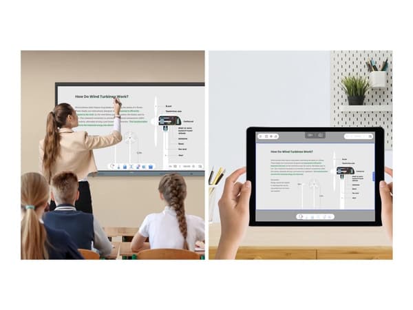 BenQ Board Essential RE6504 - 65" Diagonal klass RE04 Series LED-bakgrundsbelyst LCD-skärm - utbildning - med pekskärm (multitouch) - Android - 4K UH