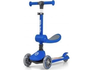 Scooter Fuzzy Blue Milly Mally trehjulig sparkcykel för barn