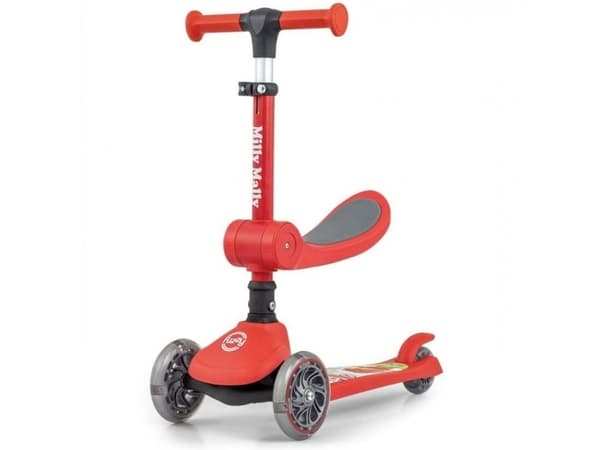 Skootteri Fuzzy Red Milly Mally lasten kolmipyöräinen skootteri skootteri