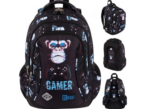 St. Majewski RYGGSEKK 27X38X13 1ZAM 4LOMMES RIKTIG BLÅ GAMER