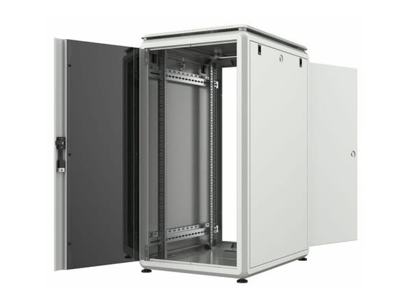 Lanview by Logon Data Line - Rack skåp - 600 x 800 mm, data line - fristående - vit, RAL 7035 - 22U - 19"