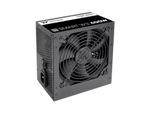 Thermaltake SMART W3 600W - Strømforsyning (intern) - ATX12V 3.1/ EPS12V - 80 PLUS - AC 100-240 V - 600 watt - aktiv PFC - svart