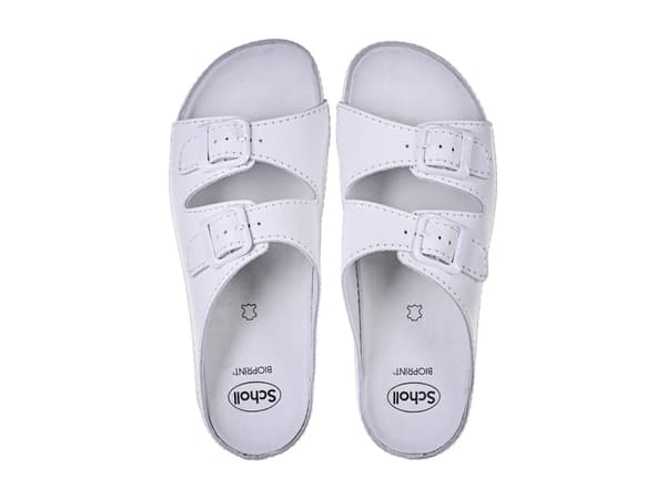 Scholl Air Bag - unisex-sandaler, hvide, størrelse 43