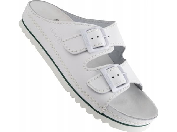 Scholl Air Bag - unisex-sandaler, hvide, størrelse 43
