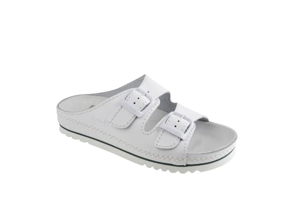 Scholl Air Bag - unisex-sandaler, hvide, størrelse 43
