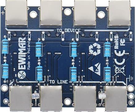 Modulis LAN su overspenningsvern EXT su PoE beskyttelse EWIMAR PTF-54-EXT/PoE
