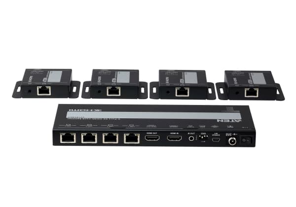 ATEN VS1824KIT-AT-G, HDMI, 2x HDMI, 4096 x 2160 pixlar, Svart, Metall, 4K Ultra HD