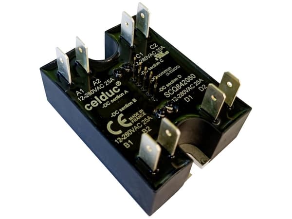 Celduc Halvlederrelæ SCQ842060 20 A Koblingsspænding (max.): 280 V/AC 1 stk