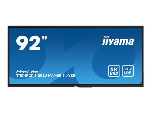 iiyama ProLite TE9218UWI-B1AG - 92" Diagonal klass (91.5" visbar) LED-bakgrundsbelyst LCD-skärm - interaktiv digital skyltning - med pekskärm (multi-