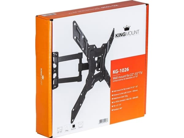 King Mount LCD-TV kiinnike KG-1026 22-55 tuumaa KING MOUNT 22-55 tuumaa KING MOUNT