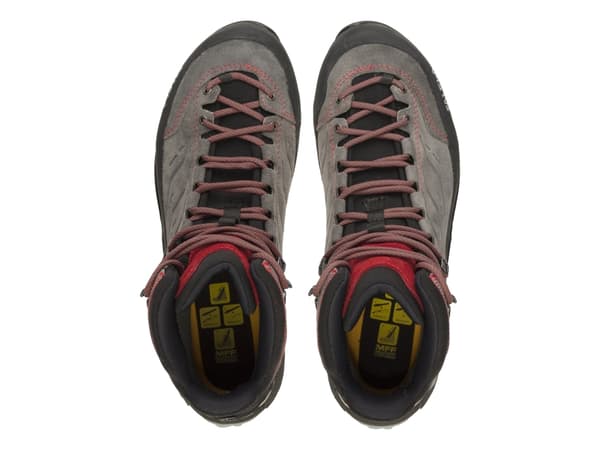 Salewa MTN Trainer Mid GTX, Hankoppling, Vuxen, Kol, Grå, Röd, Utomhusboots, Vandring, Vandring, Charcoal/Papavero