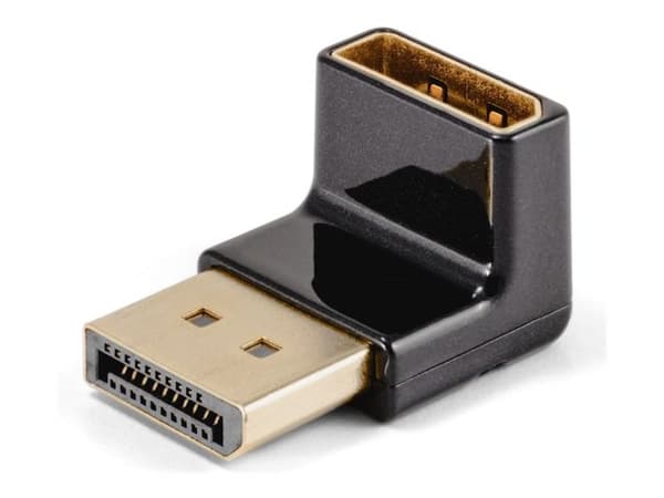 Club 3D - DisplayPort-adapter - DisplayPort (hann) til DisplayPort (hunn) vinklet - DisplayPort 1.4 - 4K 120 Hz støtte, up to 16.2 Gbps data transfer