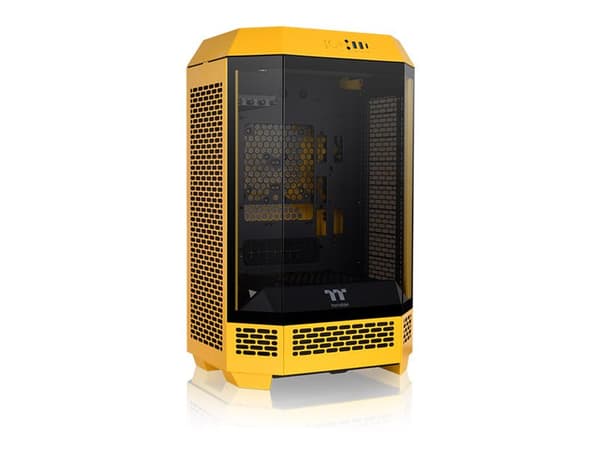 Thermaltake The Tower 300 - Microtower - mini ITX / micro ATX - genomskinlig sidopanel (härdat glas) - ingen strömförsörjning - humla - USB/ljud Gul