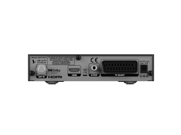 Strong SRT 7815, Satellitt, HD, DVB-S, PAL, 1920 x 1080 piksler, 576i, 720p, 1080i, 1080p
