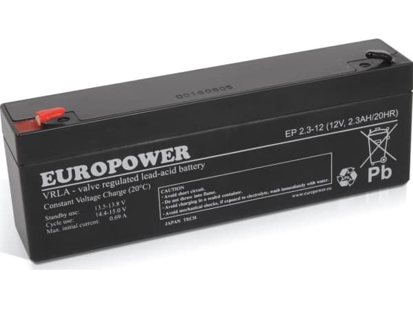 Europower akku 12V 2.3Ah AGM Europower EP2.3-12