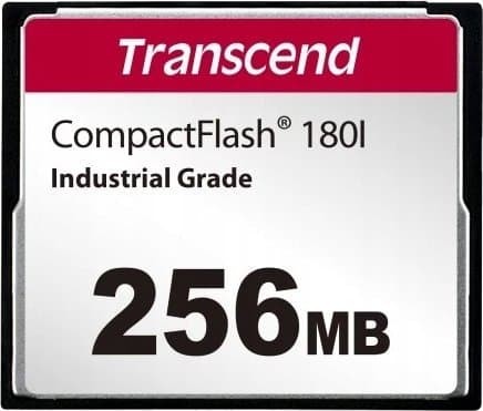 Transcend CF180I, 0,256 GB, CompactFlash, MLC, 85 MB/s, 75 MB/s, Sort