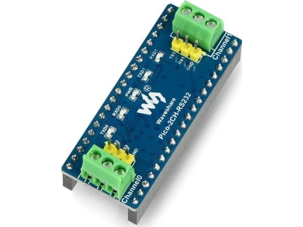 2-kanals RS232 SP3232EEN mottakermodul for Raspberry Pi Pico, UART, RS232, Waveshare 19979