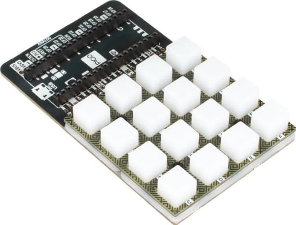 PiMoroni Pico RGB-tastatur - bakgrunnsbelyst tastatur for Raspberry Pi Pico - PiMoroni}
