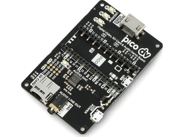 PiMoroni Pimoroni Pico DV Demo Base - lyd-/videoutvidelse for Raspberry Pi Pico - PiMoroni PIM588}