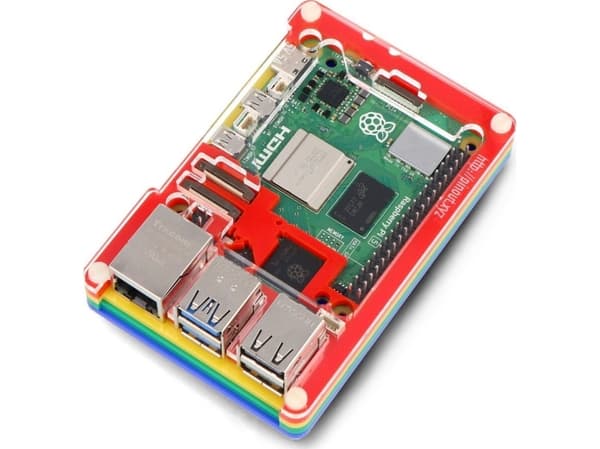 PiMoroni Pibow Coupe 5 - etui til Raspberry Pi 5 - Rainbow - PiMoroni PIM678}