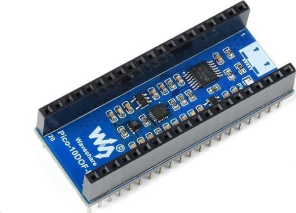 Waveshare Sensor 10 DoF IMU - moduuli kiihtyvyysmittarilla, gyroskoopilla ja barometrillä - Raspberry Pi Pico - Waveshare 19358}