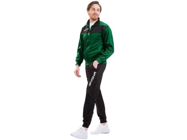 Givova Tuta Visa Triacetato Tracksuit Green-Black TR018 1310 S