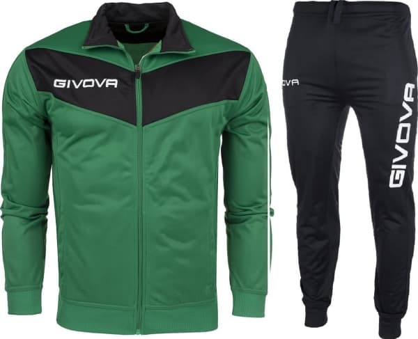 Givova Tuta Visa Triacetato Tracksuit Green-Black TR018 1310 S