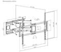 Miniatyrbilde 5 av 5: Gembird - Monteringssett (veggmontering) - for LCD/LED-display - full bevegelse - stål - svart - skjermstørrelse: 60"-120"