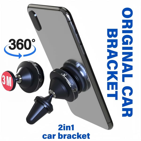 Universal Mobilhållare för Bilen – Enkel, Smidig med Magnet och 360° Rotation