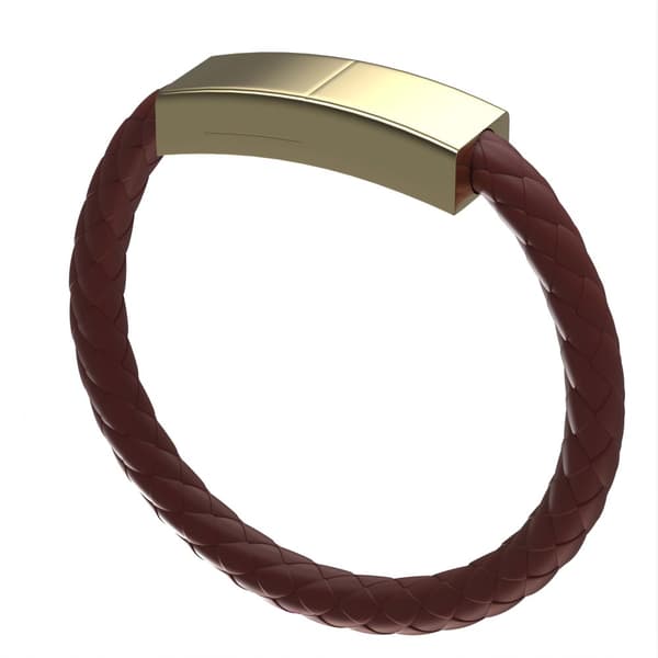 USB till Lightning Laddningsarmband - Elegant Läder Magnetisk Laddare - Färg (Brun)
