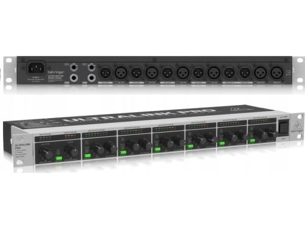 Behringer MX882 V2, 8 kanavaa, Telineasennus, 15 W, Musta, Harmaa, Metallinen
