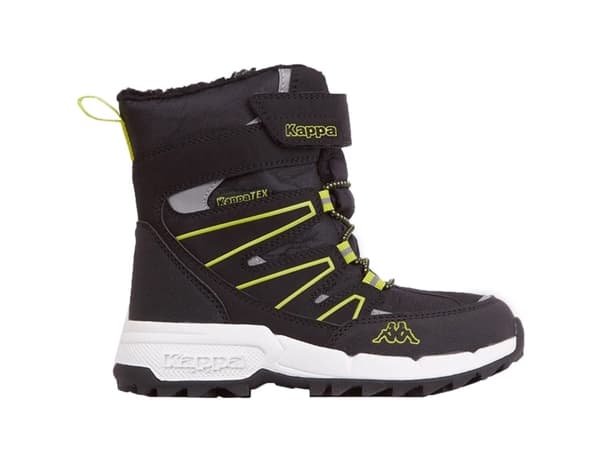Kappa Floki Tex Kids Shoes Black-Lime 260975K 1133