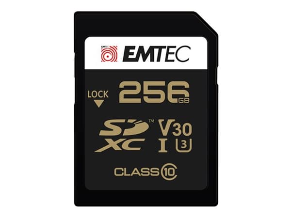 EMTEC SpeedIN' PRO - Flashminnekort - 256 GB - Video Class V30 / UHS-I U3 / Class10 - SDXC