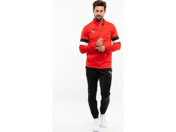 Puma Team Rise men's tracksuit red-black 658653 01