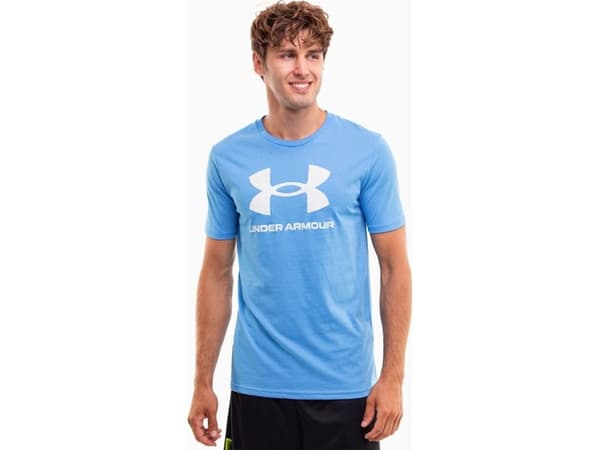 Under Armour T-skjorte for menn Under Armour Sportstyle Logo blå 1382911 444 M