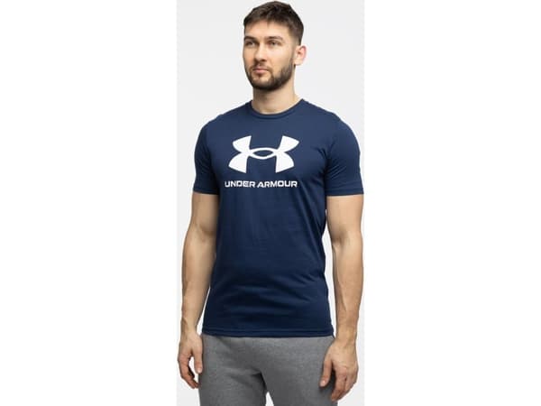 Under Armour T-skjorte for menn Under Armour Sportstyle Logo marineblå 1382911 408 M