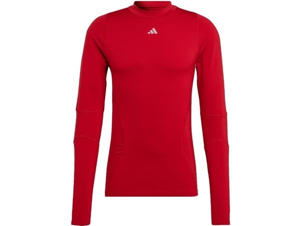 Men's adidas Techfit COLD T-shirt. RDY Long Sleeve Red HP0572 M