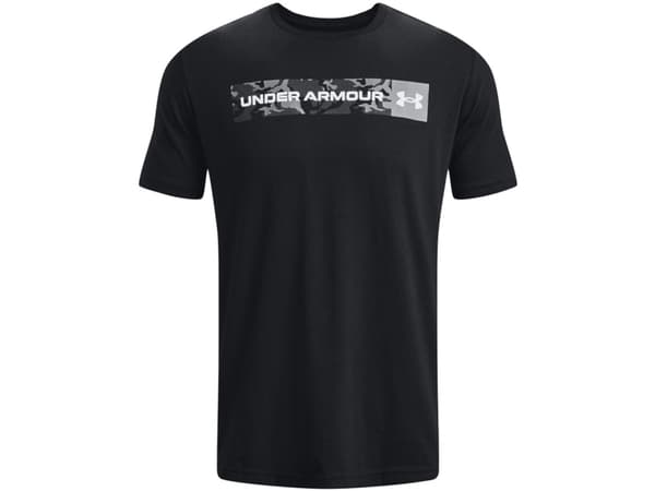 Miesten Under Armour Camo Chest Stripe SS Musta 1376830 001 (M) (M)