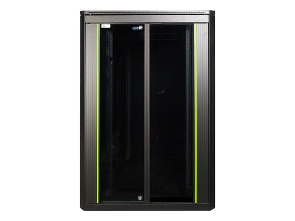 Lanview by Logon Data Line - Rack skap - 800 x 1000 mm, data line - free-standing - svart, RAL 9005 - 22U - 19"
