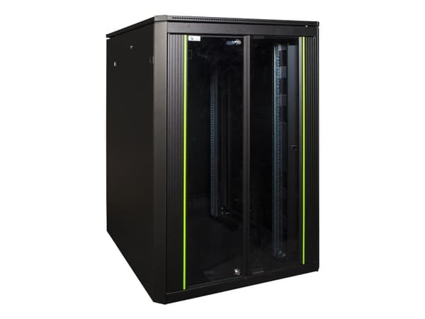Lanview by Logon Data Line - Rack skap - 800 x 1000 mm, data line - free-standing - svart, RAL 9005 - 22U - 19"