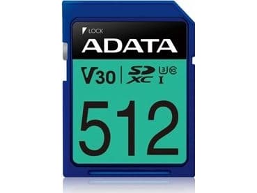 ADATA Premier Pro SDXC UHS-I U3 Class 10 (V30S) - Flash-minneskort - 512 GB - Video Class V30 / UHS-I U3 / Class10 - SDXC UHS-I
