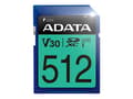 Miniatyrbild 2 av 4: ADATA Premier Pro SDXC UHS-I U3 Class 10 (V30S) - Flash-minneskort - 512 GB - Video Class V30 / UHS-I U3 / Class10 - SDXC UHS-I