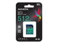 Miniatyrbild 1 av 4: ADATA Premier Pro SDXC UHS-I U3 Class 10 (V30S) - Flash-minneskort - 512 GB - Video Class V30 / UHS-I U3 / Class10 - SDXC UHS-I