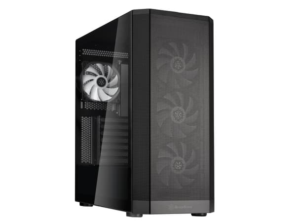 SilverStone FARA 514X - Mid tower - ATX - genomskinlig sidopanel (härdat glas) - ingen strömförsörjning (ATX / PS/2) - svart - USB/ljud