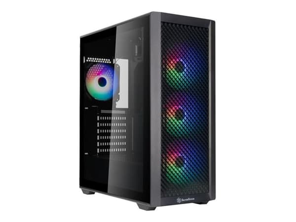 SilverStone FARA 514X - Mid tower - ATX - genomskinlig sidopanel (härdat glas) - ingen strömförsörjning (ATX / PS/2) - svart - USB/ljud Svart