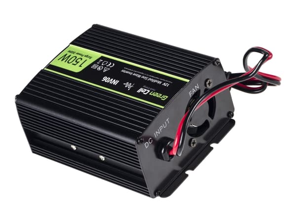 Green Cell - DC-AC strøminverter - 12 V - 150 watt - svart